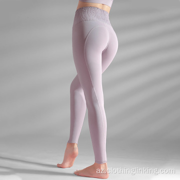 Elastik Yüksək Bel Yoga Leggings